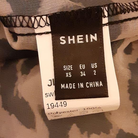 SHEIN sheer leopard open drape long cardigan XS - Picture 7 of 7